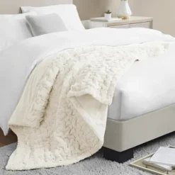 Ruched Fur Throw-Kirkland's Home Best