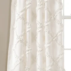Ruffle Diamond Curtain Panel Set, 84 In.-Kirkland's Home Outlet