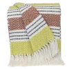 Rust And Neon Herringbone Multi Striped Throw-Kirkland's Home Cheap