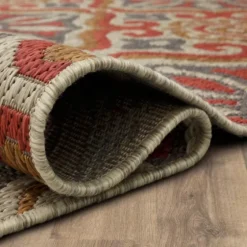 Rust Boho Ikat Indoor/Outdoor Area Rug, 5X7-Kirkland's Home Cheap