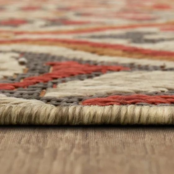 Rust Boho Ikat Indoor/Outdoor Area Rug, 5X7-Kirkland's Home Cheap