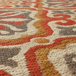 Rust Boho Ikat Indoor/Outdoor Area Rug, 5X7-Kirkland's Home Cheap