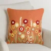 Rust Embroidered Floral Throw Pillow-Kirkland's Home Flash Sale