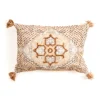 Rust Embroidered Medallion Lumbar Pillow-Kirkland's Home Store