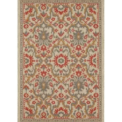 Rust Global Ikat Indoor/Outdoor Area Rug, 5X7-Kirkland's Home Discount