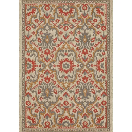 Rust Global Ikat Indoor/Outdoor Area Rug, 5X7-Kirkland's Home Discount