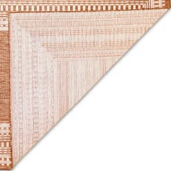 Rust Linear Macy Indoor/Outdoor Area Rug, 4X7-Kirkland's Home Cheap