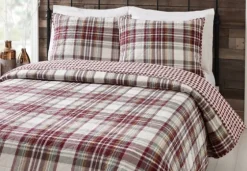 Rust Plaid Camden King 3-Pc. Quilt Set-Kirkland's Home Outlet