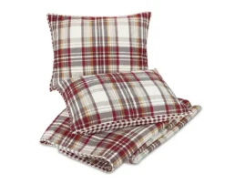Rust Plaid Camden King 3-Pc. Quilt Set-Kirkland's Home Outlet