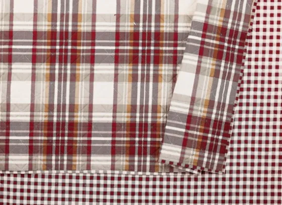 Rust Plaid Camden King 3-Pc. Quilt Set-Kirkland's Home Outlet
