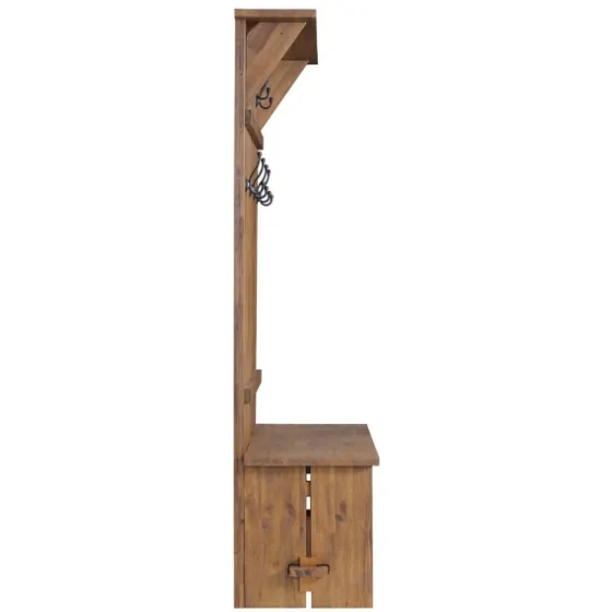 Rustic Acacia Wood Hall Tree-Kirkland's Home Online