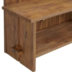 Rustic Acacia Wood Hall Tree-Kirkland's Home Online