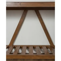 Rustic A-Frame Marble And Walnut Console Table-Kirkland's Home Clearance