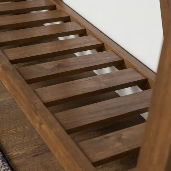 Rustic A-Frame Marble And Walnut Console Table-Kirkland's Home Clearance