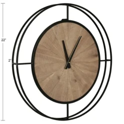 Rustic Brown And Black Newfield Clock-Kirkland's Home Shop