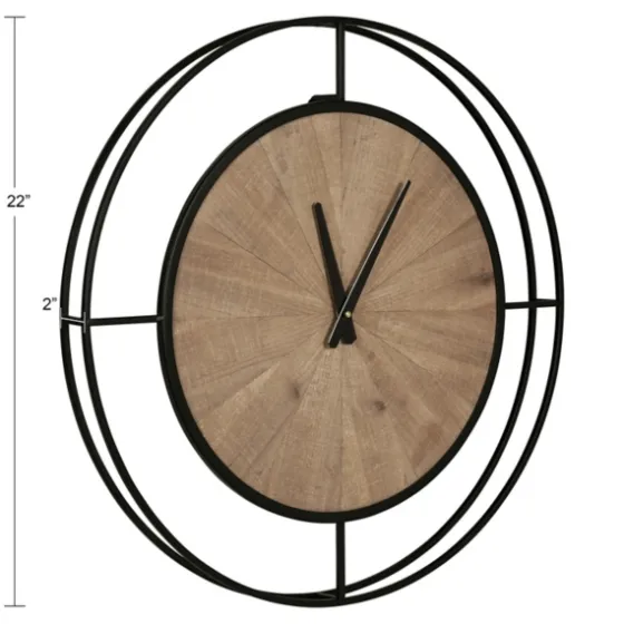 Rustic Brown And Black Newfield Clock-Kirkland's Home Shop