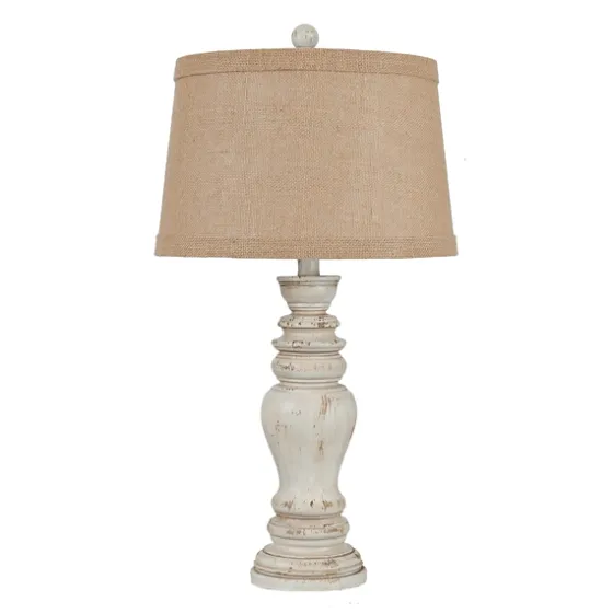 Rustic Distressed Cream Table Lamp-Kirkland's Home New