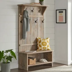Rustic Driftwood Hall Tree-Kirkland's Home Clearance