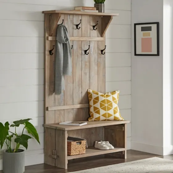 Rustic Driftwood Hall Tree-Kirkland's Home Clearance