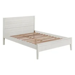 Rustic Eggshell Wood Panel Full Bed Frame-Kirkland's Home Sale
