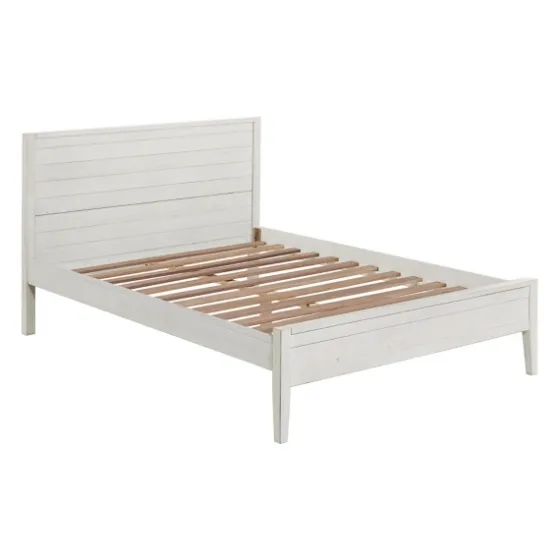 Rustic Eggshell Wood Panel Full Bed Frame-Kirkland's Home Sale