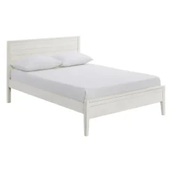 Rustic Eggshell Wood Panel Full Bed Frame-Kirkland's Home Sale
