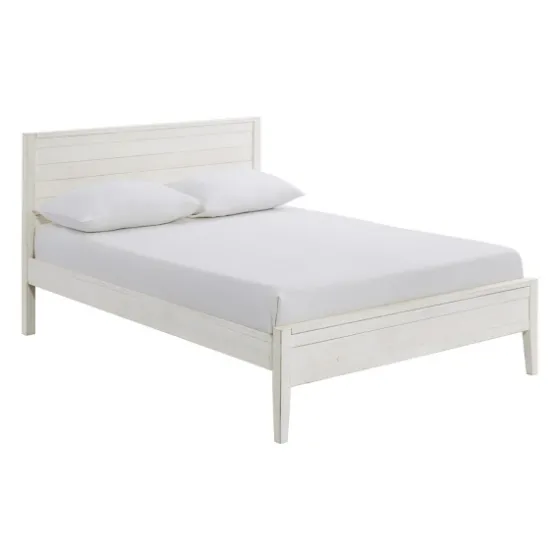 Rustic Eggshell Wood Panel Full Bed Frame-Kirkland's Home Sale