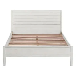 Rustic Eggshell Wood Panel Full Bed Frame-Kirkland's Home Sale