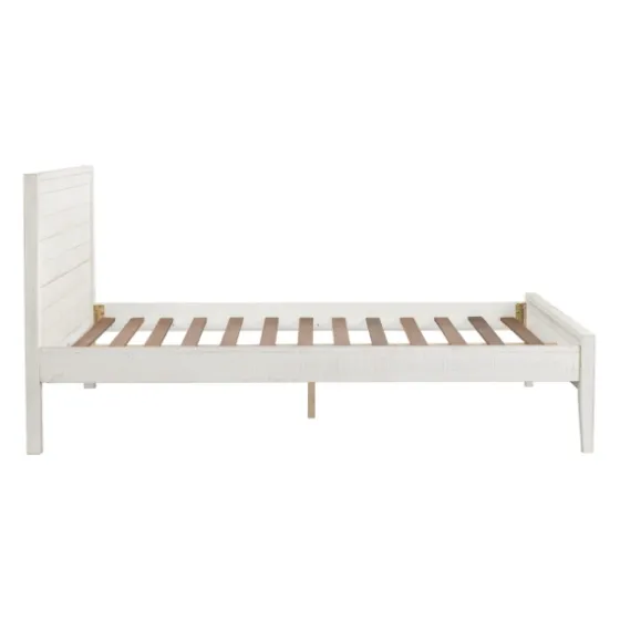 Rustic Eggshell Wood Panel Full Bed Frame-Kirkland's Home Sale