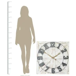 Rustic Farmhouse White Square Wall Clock-Kirkland's Home Clearance