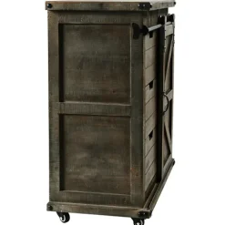 Rustic Fir Wood Rolling Barn Door Cabinet-Kirkland's Home Store