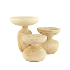 Rustic Forest Hand Turned 3-Pc. Pedestal Bowls-Kirkland's Home Outlet