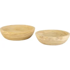 Rustic Forest Ivory Hand Carved 2-Pc. Bowl Set-Kirkland's Home Best