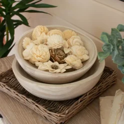 Rustic Forest Ivory Hand Carved 2-Pc. Bowl Set-Kirkland's Home Best