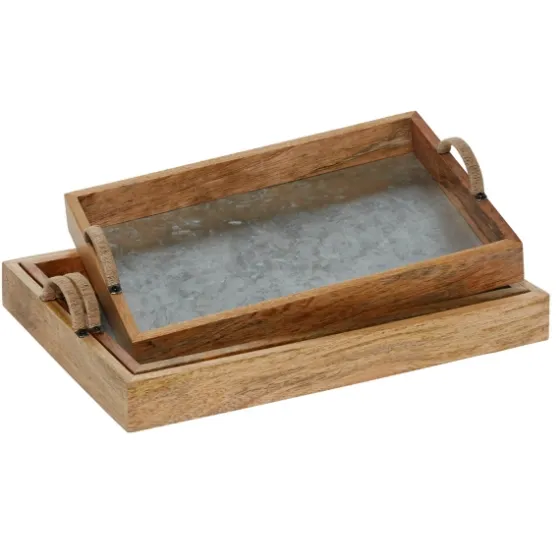 Rustic Galvanized 3-Pc. Decorative Tray Set-Kirkland's Home Best