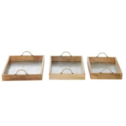Rustic Galvanized 3-Pc. Decorative Tray Set-Kirkland's Home Best