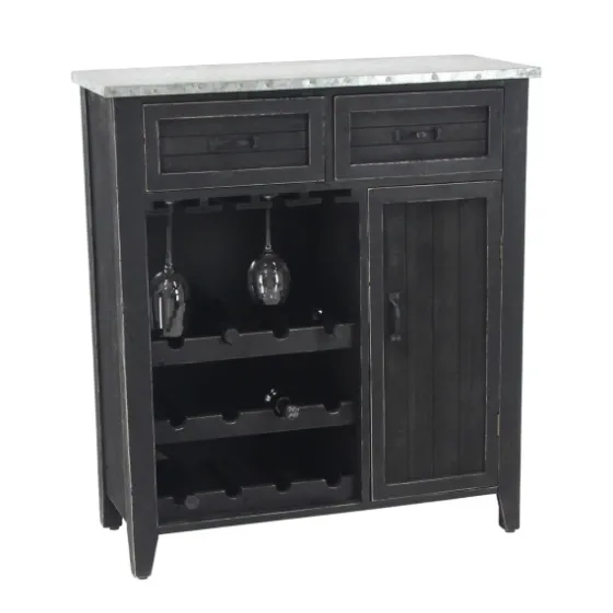 Rustic Galvanized Top Wine Cabinet-Kirkland's Home Hot