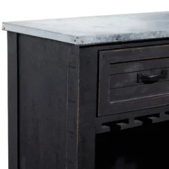Rustic Galvanized Top Wine Cabinet-Kirkland's Home Hot