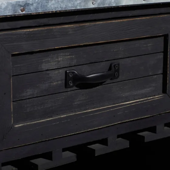 Rustic Galvanized Top Wine Cabinet-Kirkland's Home Hot
