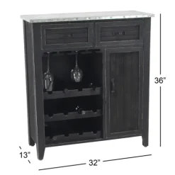 Rustic Galvanized Top Wine Cabinet-Kirkland's Home Hot