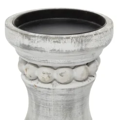 Rustic Gray Carved 3-Pc. Candle Holder Set-Kirkland's Home Hot