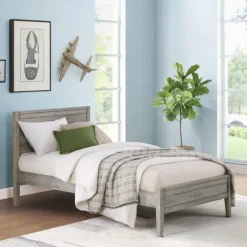Rustic Gray Pine Panel Twin Bed Frame-Kirkland's Home Best Sale