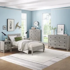 Rustic Gray Pine Panel Twin Bed Frame-Kirkland's Home Best Sale