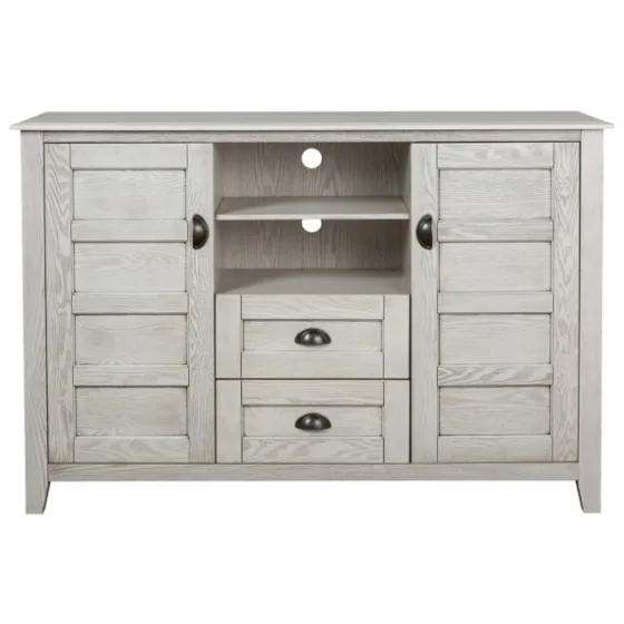 Rustic Gray Wood 2-Drawer Console Table-Kirkland's Home Shop