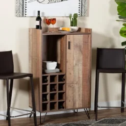Rustic Hairpin Wine Cabinet-Kirkland's Home Sale