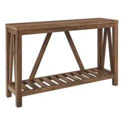 Rustic Oak A-Frame Console Table-Kirkland's Home Online
