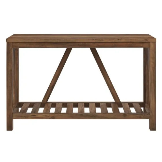 Rustic Oak A-Frame Console Table-Kirkland's Home Online