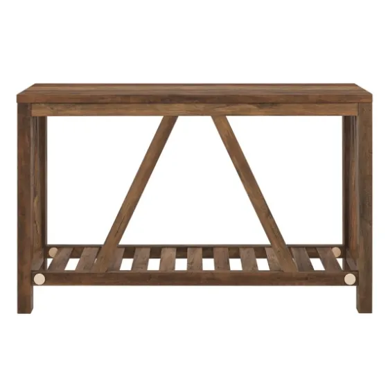 Rustic Oak A-Frame Console Table-Kirkland's Home Online