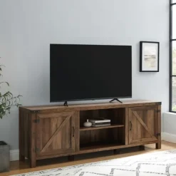 Rustic Oak Barn Door Tv Stand-Kirkland's Home Hot