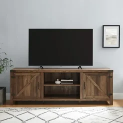 Rustic Oak Barn Door Tv Stand-Kirkland's Home Hot